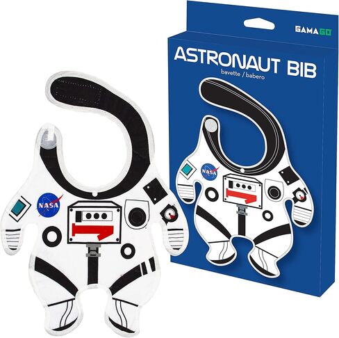 Gamago NASA Baby Bib للتغذية ، والسيلان والتسنين - غطاء القماش لطيف Terry لأولاد الأطفال حديثي الولادة ، والبنات والأطفال الصغار - البضائع والمقتنيات المرخصة رسميًا - 6+ أشهر - للجنسين in Kuwait