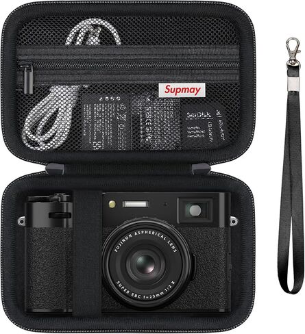 Hard Travel Case for Fujifilm X100VI / X100V Digital Camera, Digital Camera Storage Case With Mesh Pocket for Batteries, SD Card, USB Cable, Black in Kuwait