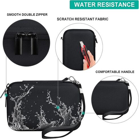Hard Travel Case for Fujifilm X100VI / X100V Digital Camera, Digital Camera Storage Case With Mesh Pocket for Batteries, SD Card, USB Cable, Black in Kuwait