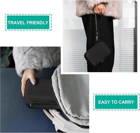 Hard Travel Case for Fujifilm X100VI / X100V Digital Camera, Digital Camera Storage Case With Mesh Pocket for Batteries, SD Card, USB Cable, Black in Kuwait