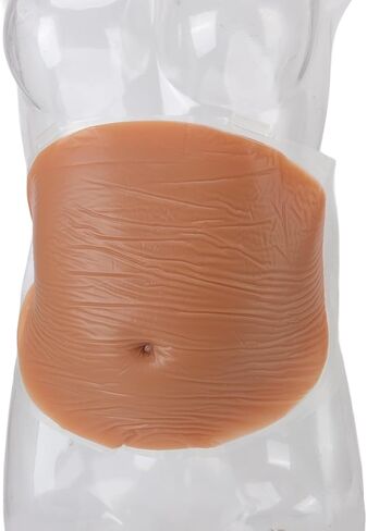 Fake Pregnancy Belly, Silicone Breathable Elastic Artificial False Pregnant Tummy Props for Stage Performance 2-4 Months in Saudi Arabia