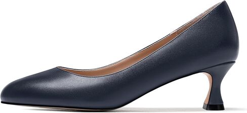 MODENCOCO Womens Office Matte Slip On Formal Round Toe Comfortable Kitten Low Heel Pumps Dress Shoes 2 Inch in Kuwait