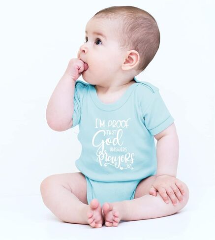 CBTwear I’m Proof That God Answers Prayers - Baby Clothes - Funny Newborn Bodysuit Outfits for Boys and Girls in Kuwait