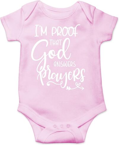 CBTwear I’m Proof That God Answers Prayers - Baby Clothes - Funny Newborn Bodysuit Outfits for Boys and Girls in Kuwait