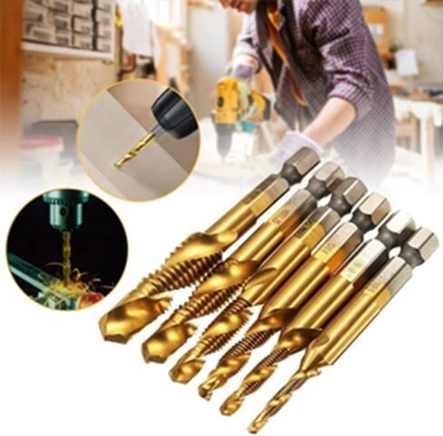 أداة الحفر المتري ، M3 M10 Titanium مغلفة 1/4 بوصة HSS HSS SHEX SHANK PRICK in Kuwait