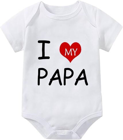 I Love My PAPA Baby Clothes Short Sleeve Newborn Outfit Baby Boy Romper in Kuwait