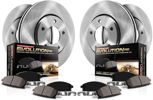 POWERSTOP KOE5452 Autospecialty Front and Rear Replacement Brake Kit-OE Brake Rotors & Ceramic Brake Pads For Ford Edge 2011-2012, Lincoln MKX 2011-2012 [Model Specific] in Kuwait