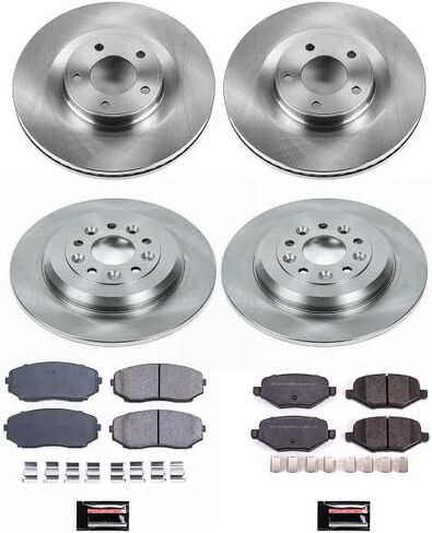 POWERSTOP KOE5452 Autospecialty Front and Rear Replacement Brake Kit-OE Brake Rotors & Ceramic Brake Pads For Ford Edge 2011-2012, Lincoln MKX 2011-2012 [Model Specific] in Kuwait