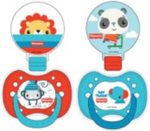 إكسسوارات Cudlie Fisher Price Strowntic Packifier and Holder Set ، BPA Free ، 0M+ in Kuwait