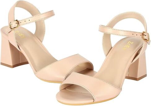 ZriEy 2.8 Inch Strappy Chunky Block Heeled Sandals for Women Open Toe Ankle Strap Mid High Heels Weddings Parties Daily Wear Shoes in Saudi Arabia
