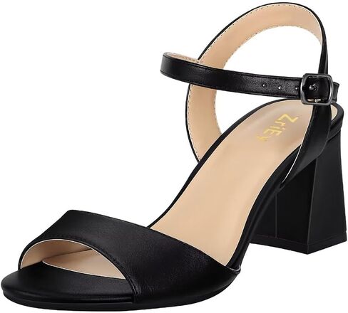 ZriEy 2.8 Inch Strappy Chunky Block Heeled Sandals for Women Open Toe Ankle Strap Mid High Heels Weddings Parties Daily Wear Shoes in Saudi Arabia
