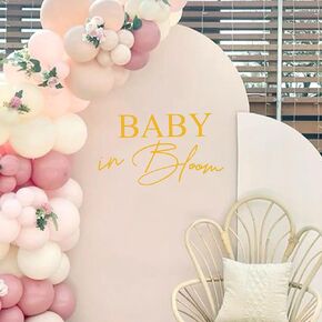 Baby in Bloom Decal-Baby Gender Reveal Party Decals,Baby Shower Party Decorations. (Yellow Baby in Bloom)