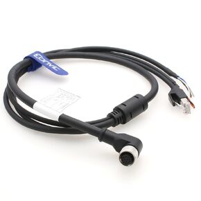 Eonvic Aviation Plug M12 Right Angel 12 Pin Female to 3 Way Power Signal and Data Transfer Cable for DJI Livox LiDAR Mid-360 Mid-70,25cm