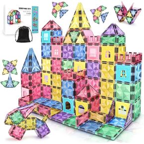 Magnetic Tiles, 36 PCS Magnetic Building Blocks for Kids Ages 3+ and STEM Magnet Toys , Clear Magnetic 3D Blocks Construction Playboards for Boys & Girls, Preschool Learning Sensory Montessori Toys