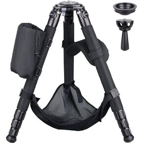 Carbon Fiber Tripod Heavy Duty Bowl Tripod ARTCISE AS88C Camera Tripod with 75mm Bowl Adapter,Leg Covers,Shoulder Pad,Water Bottle Holder and Stone Bag,Max Load 77Lbs/35kg（Black） (Small Size AS90C)