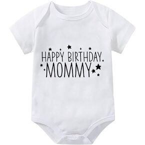 Happy Birthday Mommy Baby Clothes Short Sleeve Baby Boy One-piece Outfit Baby Romper