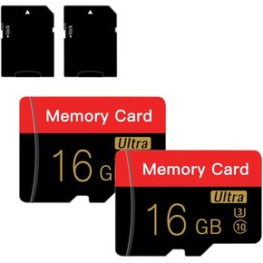 2 Pack Micro SD Card 64GB with SD Adapter High Speed Memory Card for Tablet,Camera,Drone(Red Black 64GB)
