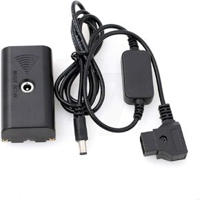 D-tap to NP-F970 F550 Dummy Battery Power for Portkeys LH7H Atomos Shogun Inferno Ninja V Camera Monitor 1.2m