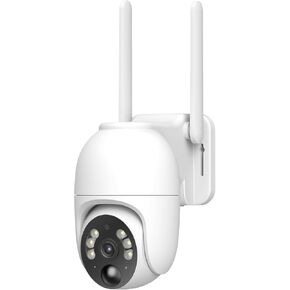 4G LTE Cellular Security Camera, No WiFi Needed Security Solar Cameras Wireless Outdoor with SIM Card, 2K HD Video, 360° View, Color Night Vision, PIR Motion