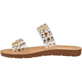 Corkys Footwear Women's Double Take Two Strap Sandal - Stylish, Comfortable, Versatile Summer Footwear, Perfect for Casual & Dressy Outfits, Lightweight