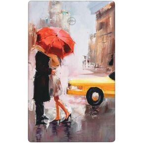 Couple Kissing In The Rain Light Switch Cover Single Blank Wall Plates For Home Office Decorative Switch Plate Cover Abstract Oil Painting