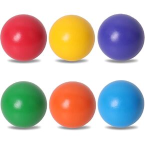 SHIERDU Wooden Rainbow Ball, 6 Colorful Wooden Ball Toys, Suitable for Toddlers and Babies to Grip, Rainbow Ball and Rainbow Stacker Matching