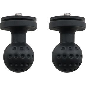 TAODAN 2PCS 1 Inch Rubber Bracket Ball Mount Universal Adapter Fixed Ball Head Accessory for Digital Camera and Camcorders B Size Double Socket Arm and Bracket
