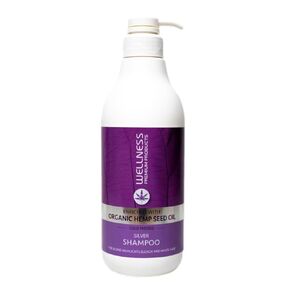 Wellness Premium Products Blonde Brilliance Silver Shampoo | Hemp & UV Filter Formula to Combat Brassiness | Vegan & Gluten-Free, 1 Liter (33.8 Oz)