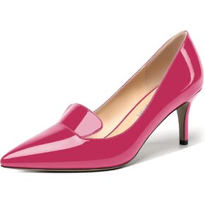 ROSERWISH Womens Patent Pointed Toe Fashion Party Slip On Office Stiletto High Heel Pumps Dress Shoes 2.5 Inch