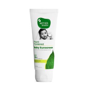 Natural Baby Sunscreen Lotion with Organic Ingredients, SPF 30+, Plant derived 95% Bio Based Ingredients - UVA/UVB Protection, 100ml