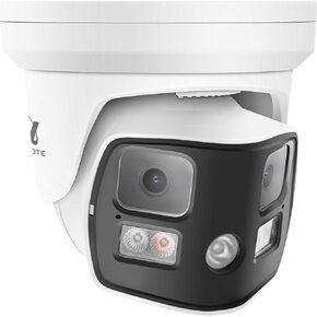 ONWOTE 180° Dual-Lens 4K 8MP PoE Security Camera, Two Way Audio, AI Human Vehicle Detection Trigger Color Night Vision, Add on Camera to PoE NVR System