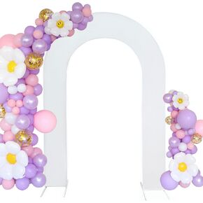 HAINARverS 7.2FT Wedding Open Arch Cover Spandex Fitted Stretchy Arch Stand Covers,U-Shaped 2-Sided Chiara Backdrop Cover for Party Birthday Ceremony Baby Shower Banquet Arch Decoration(Pink)