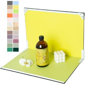 Photo Backdrop Small Product Photography: 12pcs/24color Tabletop Paper Background Set for Food Jewelry Picture - Mini Photo Studio Kit for Online Seller,Content Creator.(16x11.5inch Boards)