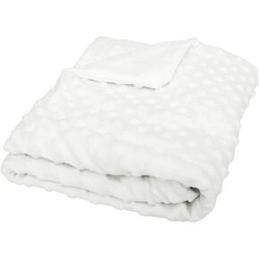 Threadart Soft Minky Blanket Ultra-Soft Baby Blankets Minky Fabric on Both Sides - Ivory - 28" x 38" - Perfect for Snuggling and Baby Comfort - for Boy and Girl
