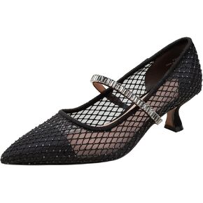 Linea Paolo - Carmine - Womens Crystal Mesh Mary Jane Pumps in Kuwait