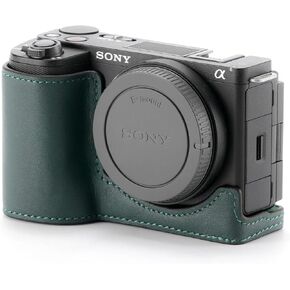 Tilta Leather Camera Case Compatible with Sony ZV-E10 II – Green | Comfortable Operation w/Hand Grip | Additional Protection | Battery Access | Lightweight and Durable
