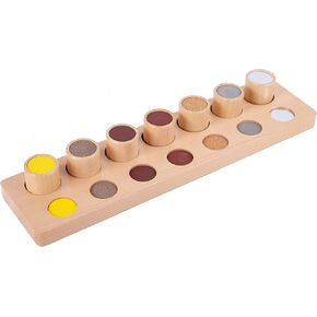 Montessori Sensory Toys for Babies 6-12 Months Wooden Touch & Match Board, Sensory Games for Kids 2 3 4 Years - Learning Different Materials Touch Feel,Montessori Kids Sensory Homeschool Supplies