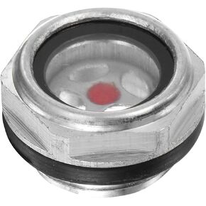 Air Compressor Oil Sight Glass, G3/4 Glass No Leak Hex Oil Liquid Level Gauge Fittings W O-Ring for Air Compressor/Pump/Tank Sight Plug Window