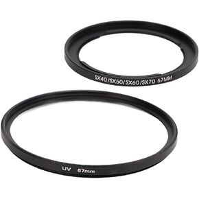 مرشح وفلتر UV 67 مم ، عدسة مرشح UV 67 مم تعمل على تحسين الوضوح لـ Canon SX60 لـ Canon SX40 لـ Canon SX50