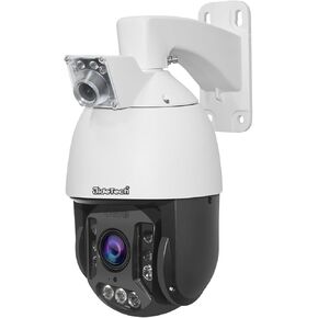 JideTech 10MP Dual Lens (2×5MP) PoE Security Camera Outdoor, 23X Optical Zoom High Speed PTZ Camera for Home Security, Human Detection, Auto Tracking, Two Way Talk, Color Night Vision, IP66 Waterproof