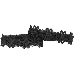 Allegra K Women's Detachable Lace Adjustable Elastic Shoe Ankle Straps for Heels