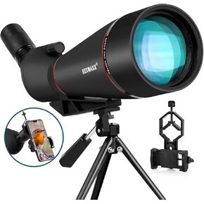 Spotting Scopes 100MM 25-75X HD Monocular Telescope for Bird Watching & Hunting & Target Shooting with Tripod, Phone Adapter, Carrying Bag