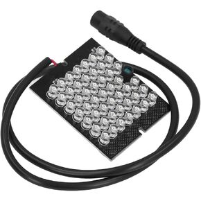 940nm Camera Light Board, Infrared Camera Auxiliary Lamp, 48 Black Discrete LEDs, Compact Design, DC12V Night Function for Home Indoor Use