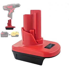 DM18M12 Converter for Milwaukee M12 12V Battery Adapter, for DeWalt 20V to M12 12V Converter, for Milwaukee M18 18V Li-on Battery Convert to for Milwauke M12 12V Battery Power Tools