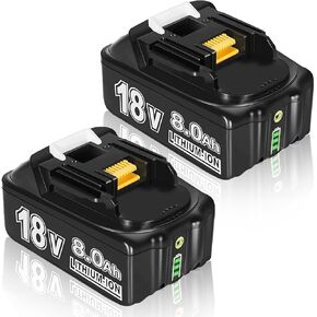 2 Pack 8.0Ah 18V Battery Replacement for Makita 18v Battery Compatible with Makita Battery BL1860B BL1830B BL1840B BL1850B BL1815 BL1820 BL1825, Fit with Makita Battery 18v Power Tools (2pack-2)