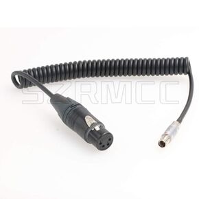 SZRMCC RS Fischer 3 Pin Male to 4 Pin XLR Female Power Cable for Sony ARRI Alexa Camera to TVlogic LVM-170A Monitor,SmallHD 1303 Monitor