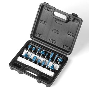 15 PCS Woodworking Milling Cutter Set 1/4 Inch Shank Edge Trimming Blade Slotting Engraving Wood Professional Mixed Straight Router Bit Set Router Accessories & Parts