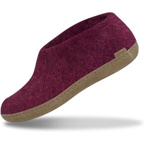 Glerups Wool Shoe Leather Outsole Cranberry EU 35 (US Women's 5-5.5) Medium