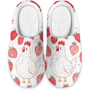GOSTONG Cute Fuzzy Animal Slippers for Women Comfy Soft Soled Walking Comfort Slippers for Indoor Outdoor Short Plush Lined Warm Winter Slippers White US 4 to 12