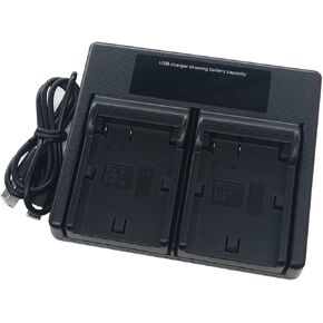 USB Dual Battery Charger for Canon BP-508 BP-511 511A BP-512 BP-514 BP-522 BP-535 EOS 10D 20D 30D FV200 FV300 MV700 MV750I